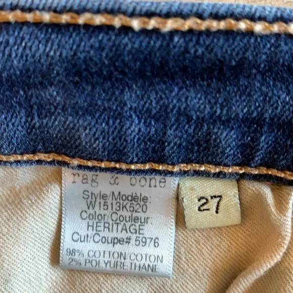 Rag and Bone Heritage Dark Blue Jeans - Picture 7 of 7